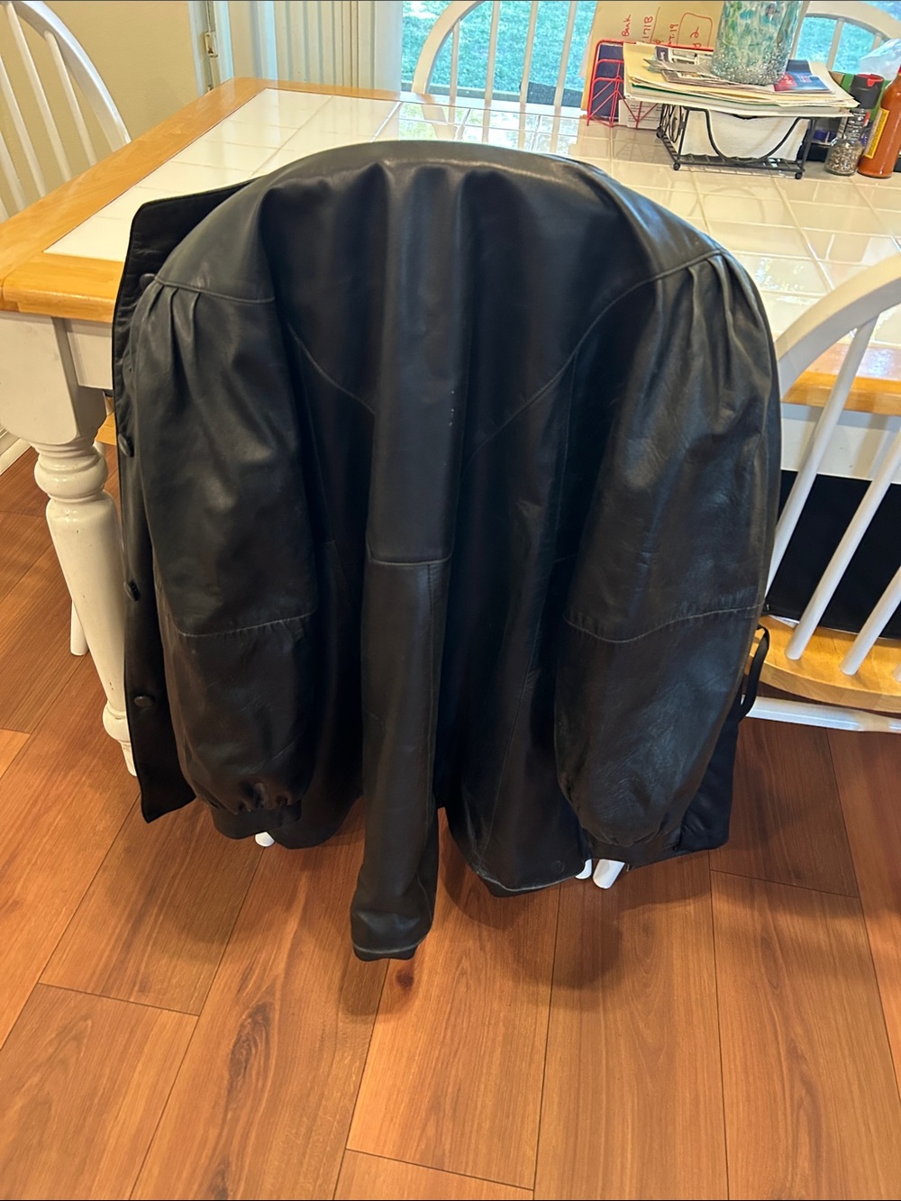 Women’s Black Leather Jacket - Classic Bomber Style
